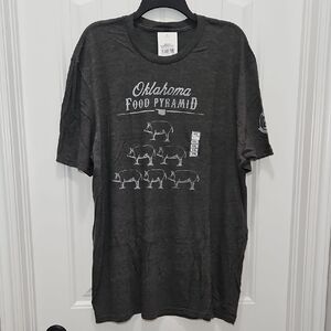 Mason Jar Label Oklahoma Food Pyramid Pig Graphic T-Shirt